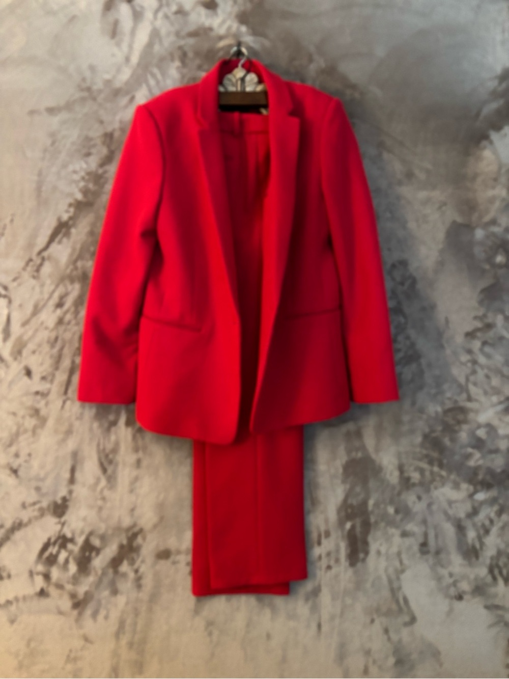 BCBG Red Tailored Pantsuit Women’s Blazer (M) and Trousers (XS)